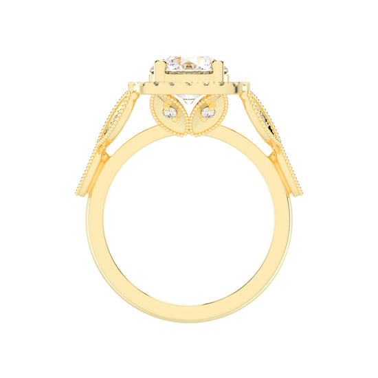 Halexia Standard Round Cut Halo Lab Diamond Ring
