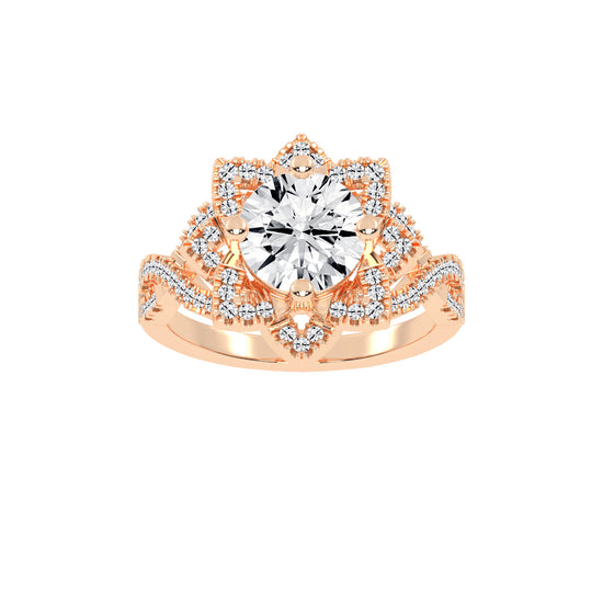 Viralora Criss- Cross Lab Diamond Ring