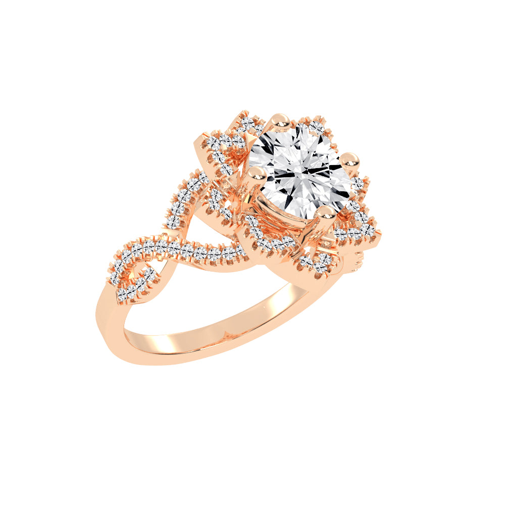 Viralora Criss- Cross Lab Diamond Ring