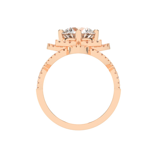 Viralora Criss- Cross Lab Diamond Ring