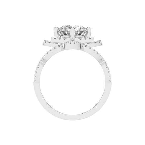 Viralora Criss- Cross Lab Diamond Ring