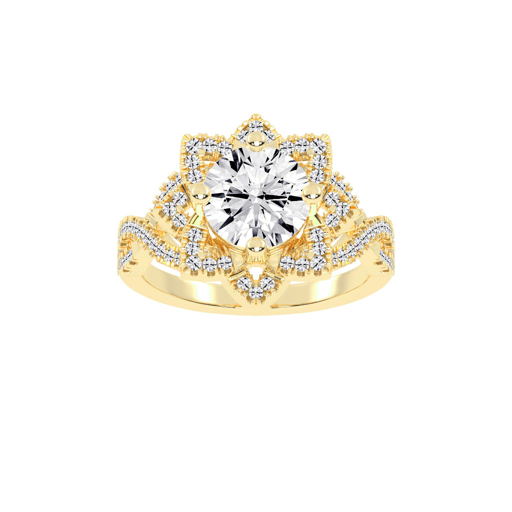 Viralora Criss- Cross Lab Diamond Ring