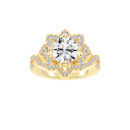 Viralora Criss- Cross Lab Diamond Ring