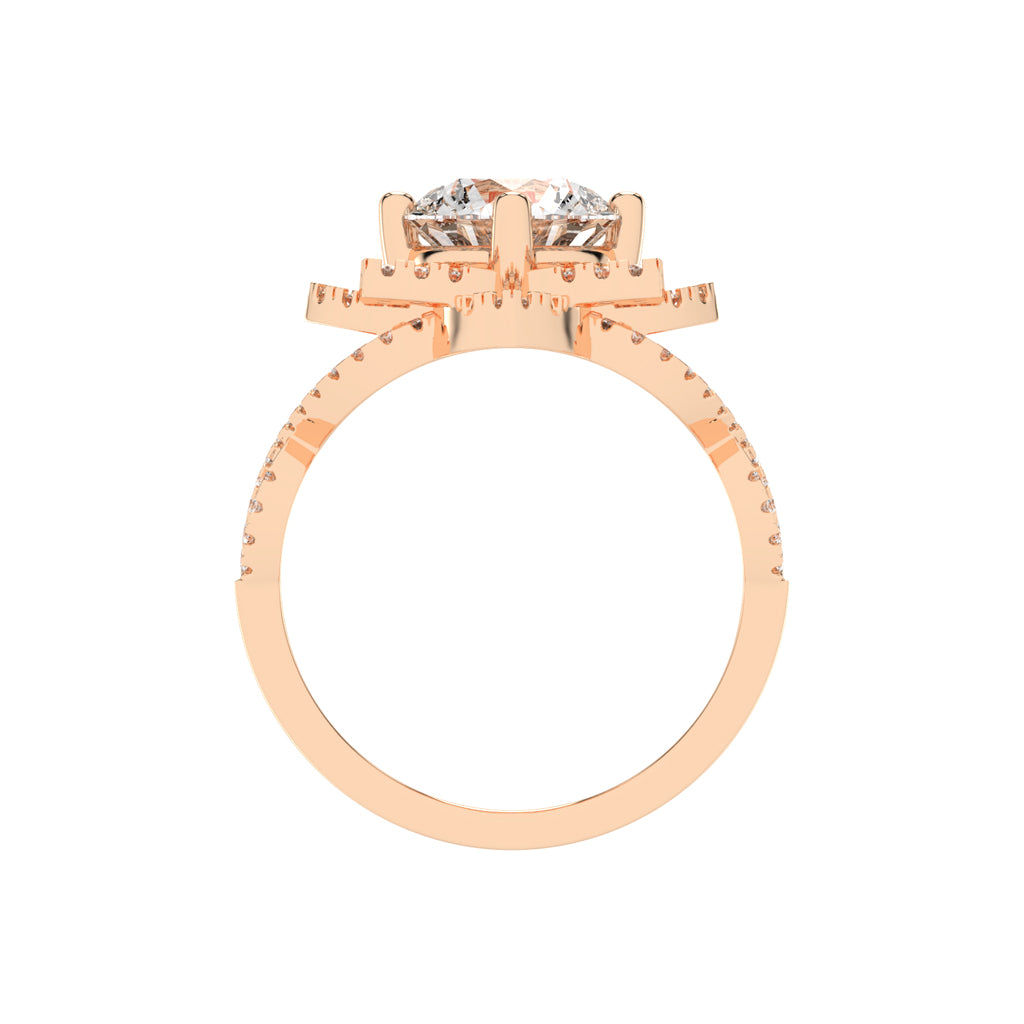 Viralora Criss Cross Lab Diamond Ring