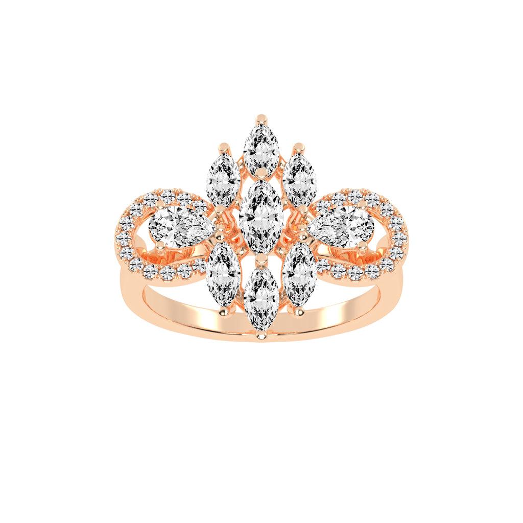 Diaraelle Marquise Cut Classic Lab Diamond Ring