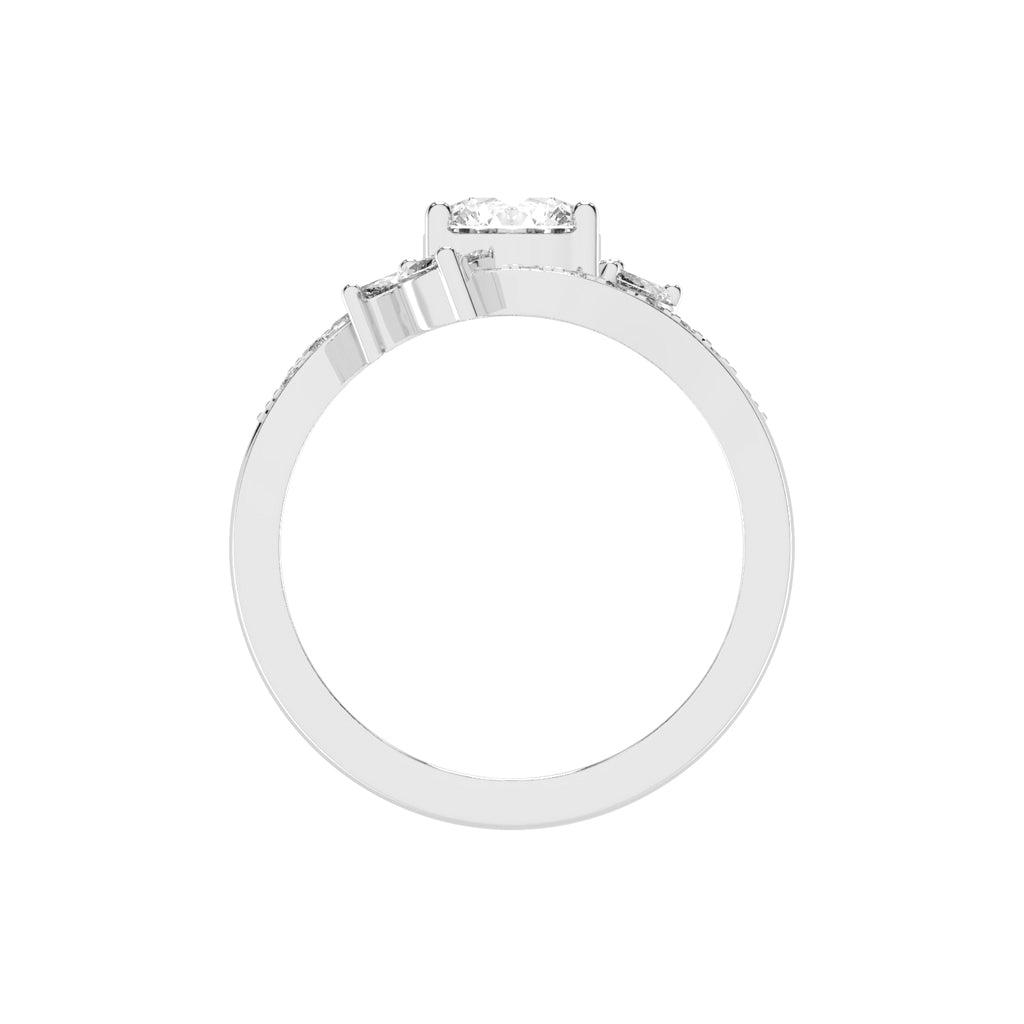 Diamovelle Bypass Round Lab Diamond Ring