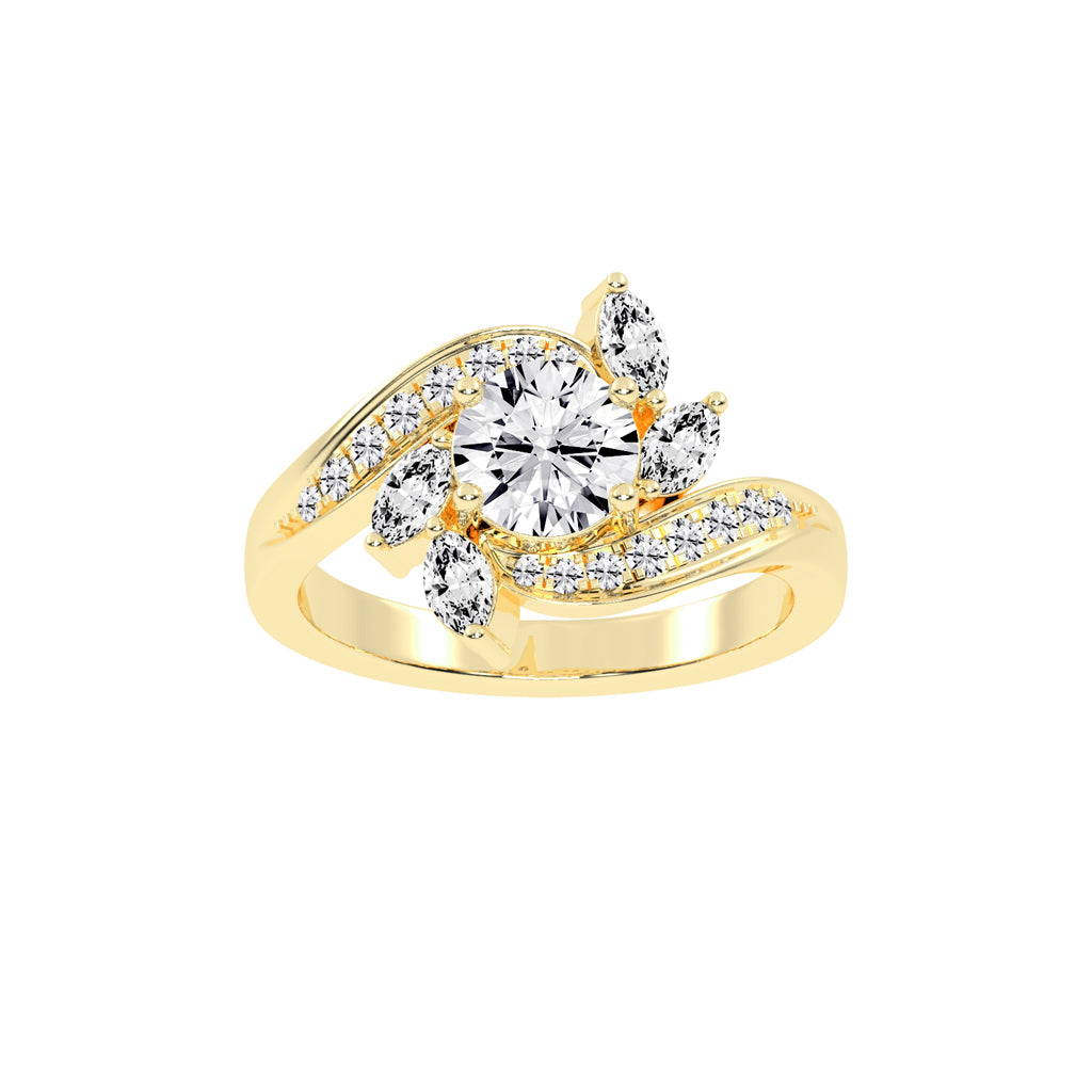 Diamovelle Bypass Round Lab Diamond Ring