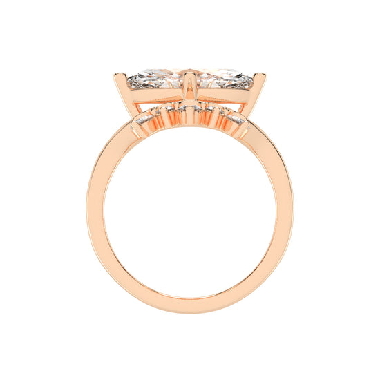 Veridia Thread Shank Marquise Cut Lab Diamond Ring