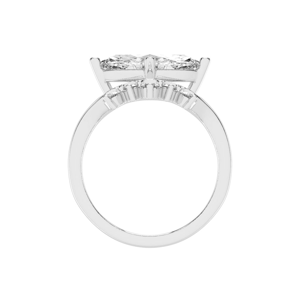 Veridia Thread Shank Marquise Cut Lab Diamond Ring