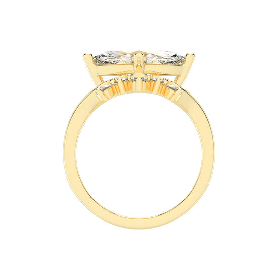 Veridia Thread Shank Marquise Cut Lab Diamond Ring