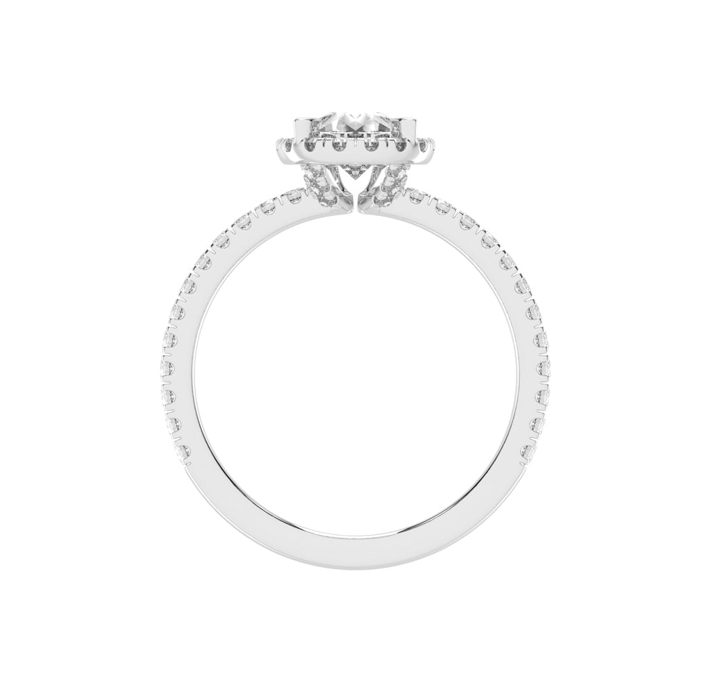 Lumihalo Pear Shape Halo Lab Diamond Ring
