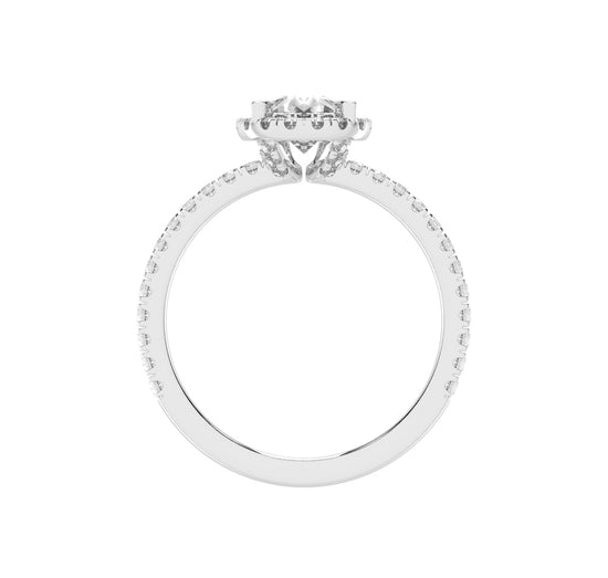Lumihalo Pear Shape Halo Lab Diamond Ring