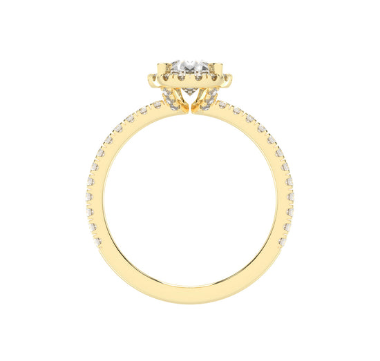 Lumihalo Pear Shape Halo Lab Diamond Ring
