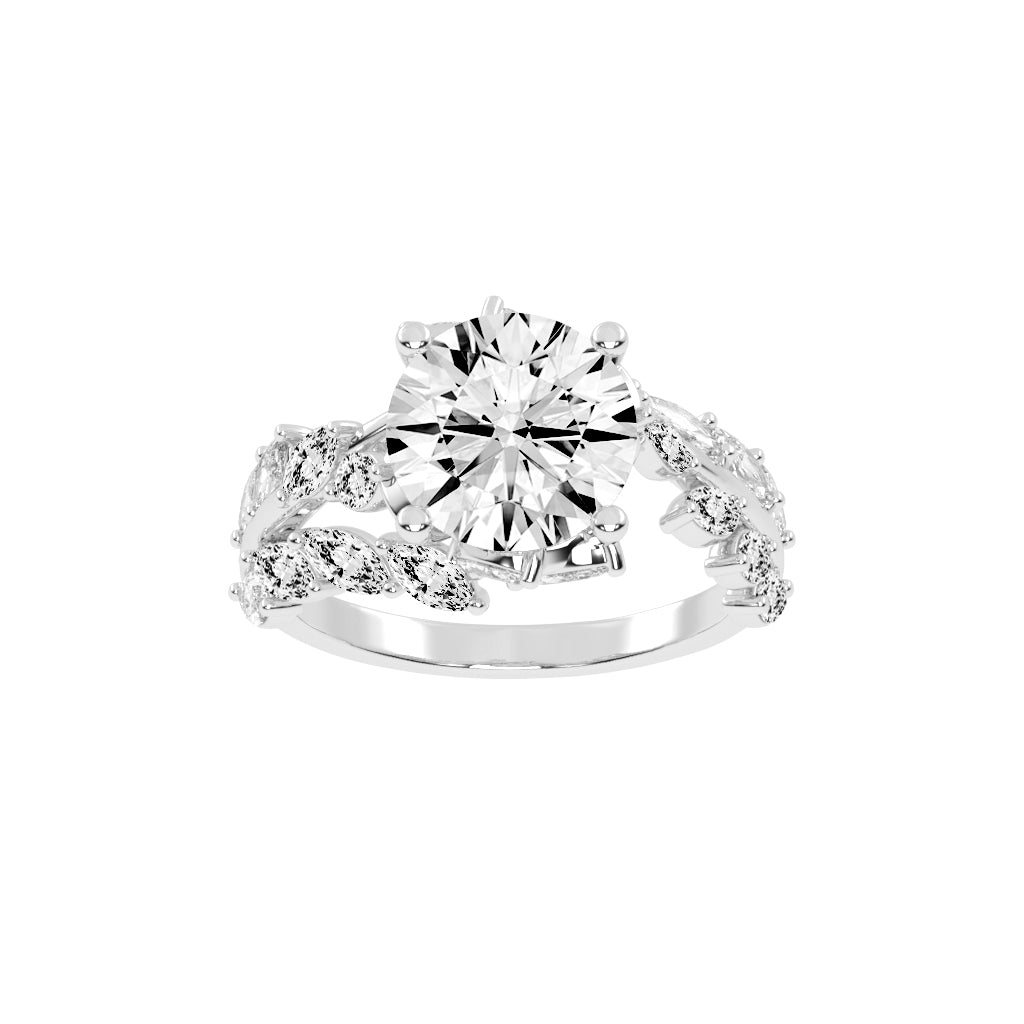 Enclaveon Bypass Round Cut Classic Lab Diamond Ring