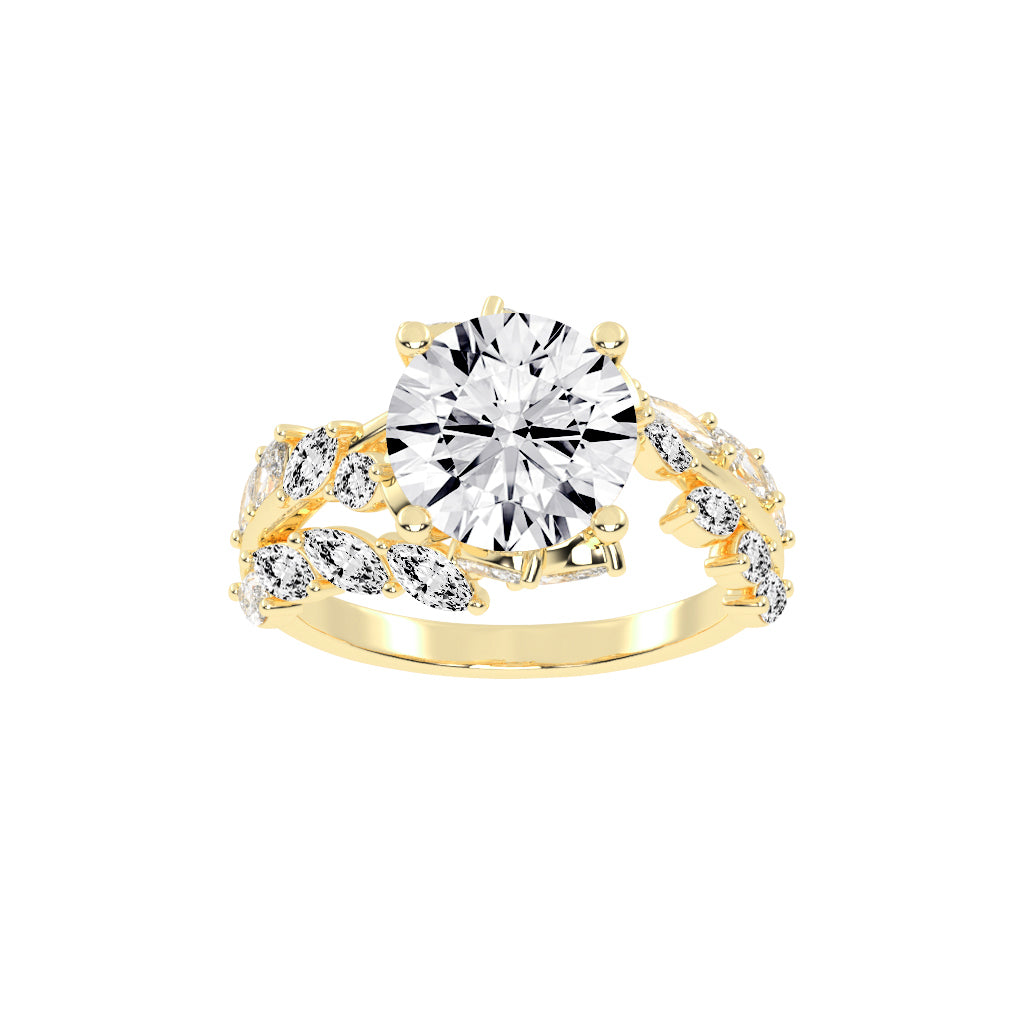 Enclaveon Bypass Round Cut Classic Lab Diamond Ring