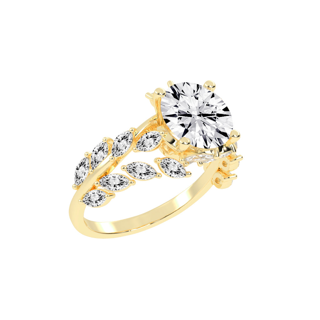 Enclaveon Bypass Round Cut Classic Lab Diamond Ring