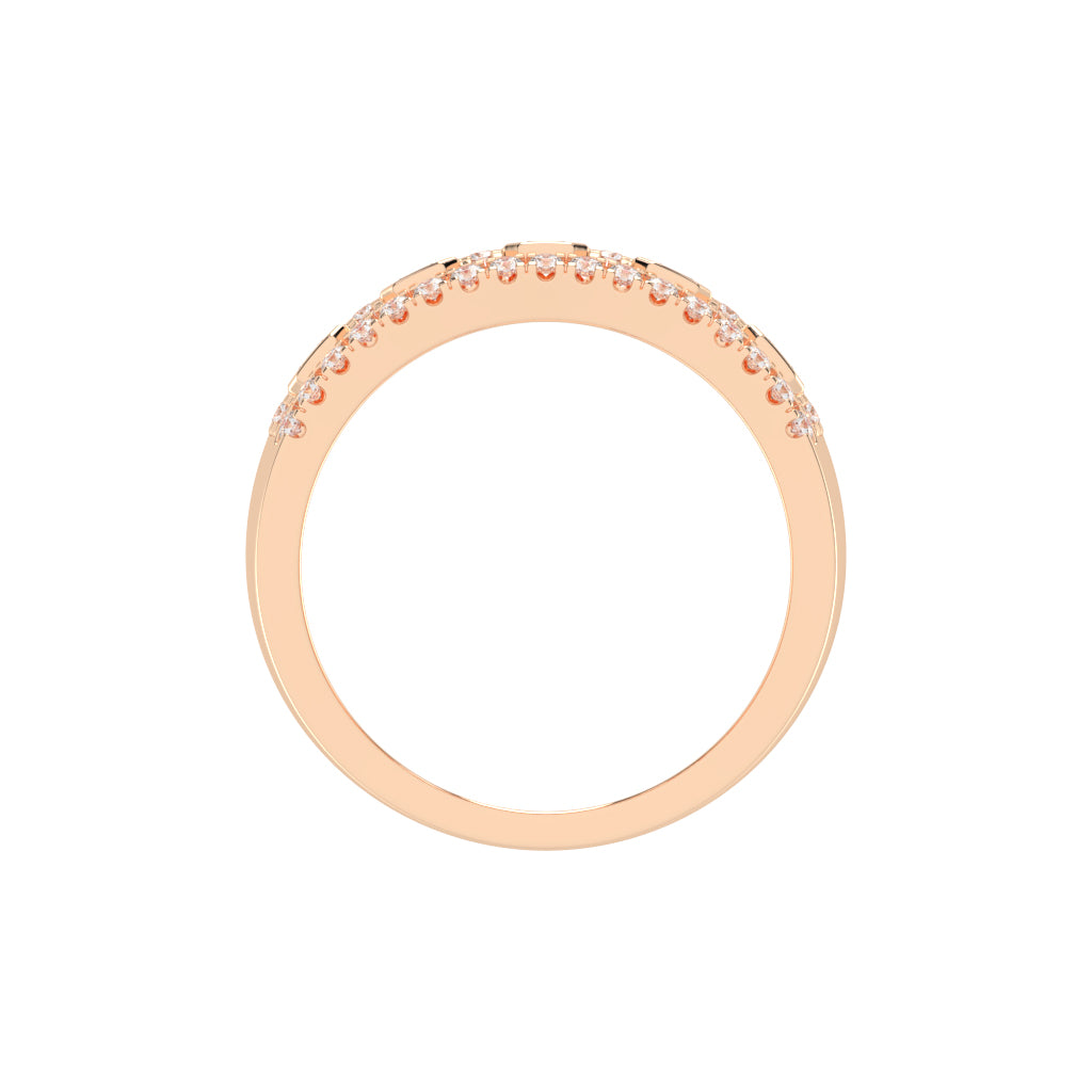Oralune Bezel Set Emerald Cut Eternity Lab Diamond Ring