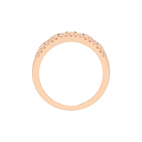 Oralune Bezel Set Emerald Cut Eternity Lab Diamond Ring