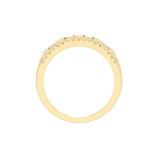 Oralune Bezel Set Emerald Cut Eternity Lab Diamond Ring