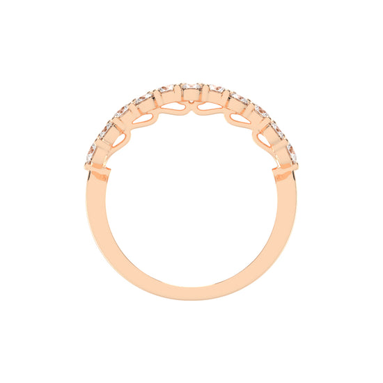 Bravia Six Prong Round Cut Eternity Lab Diamond Ring