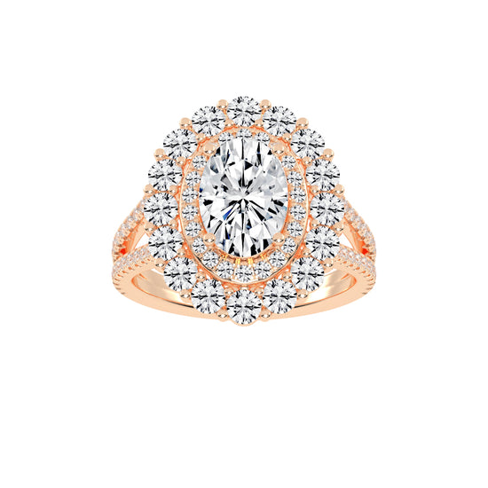 Elixara Round & Oval Cut Daimond Ring