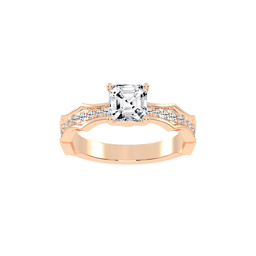 Embraceva Gizele Tapred Emerald Cut Lab Diamond Ring