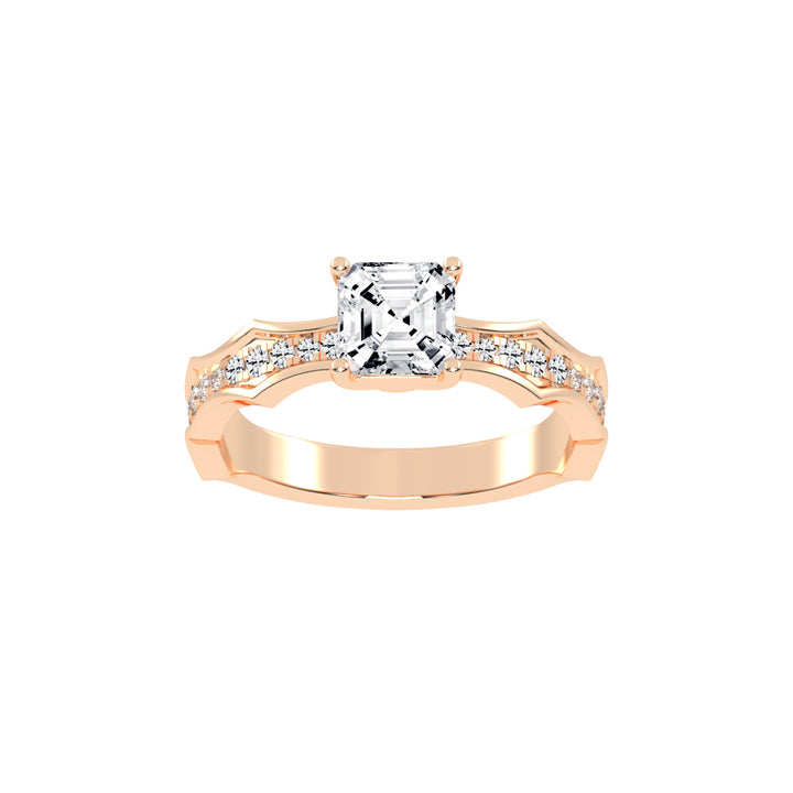 Embraceva Gizele Tapred Emerald Cut Lab Diamond Ring