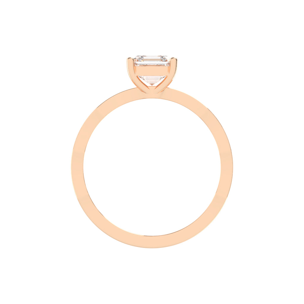 Embraceva Gizele Tapred Emerald Cut Lab Diamond Ring