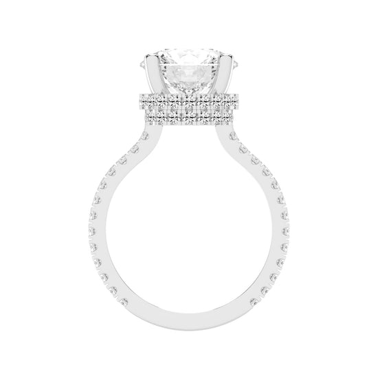 Harmonis Round Cut Engagement Lab Diamond Ring