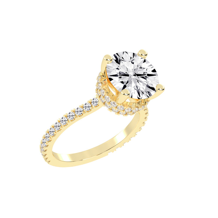 Harmonis Round Cut Engagement Lab Diamond Ring