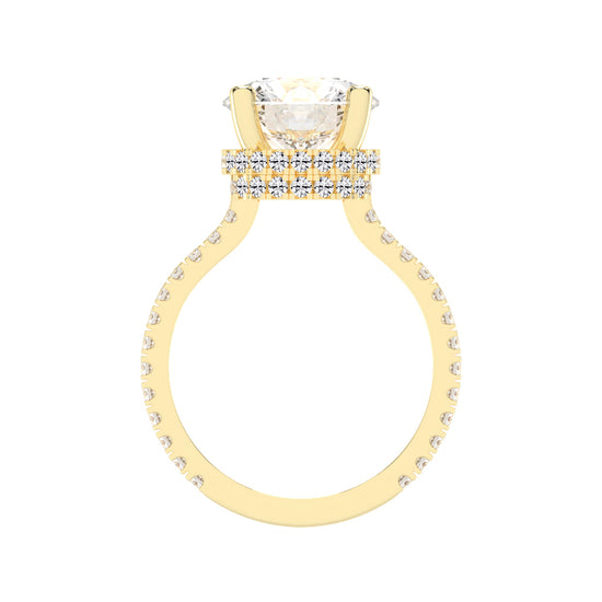 Harmonis Round Cut Engagement Lab Diamond Ring