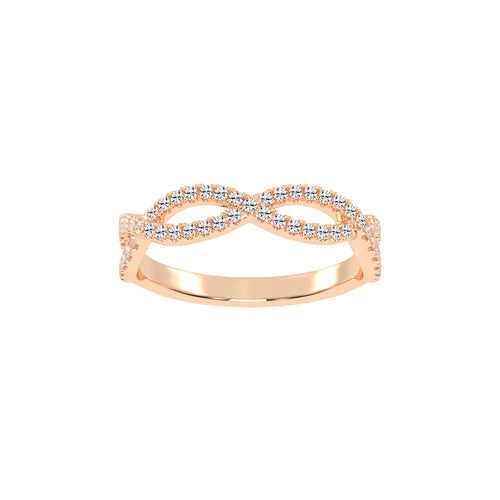 Veritas Round Cut Infinity Eternity Lab Diamond Ring