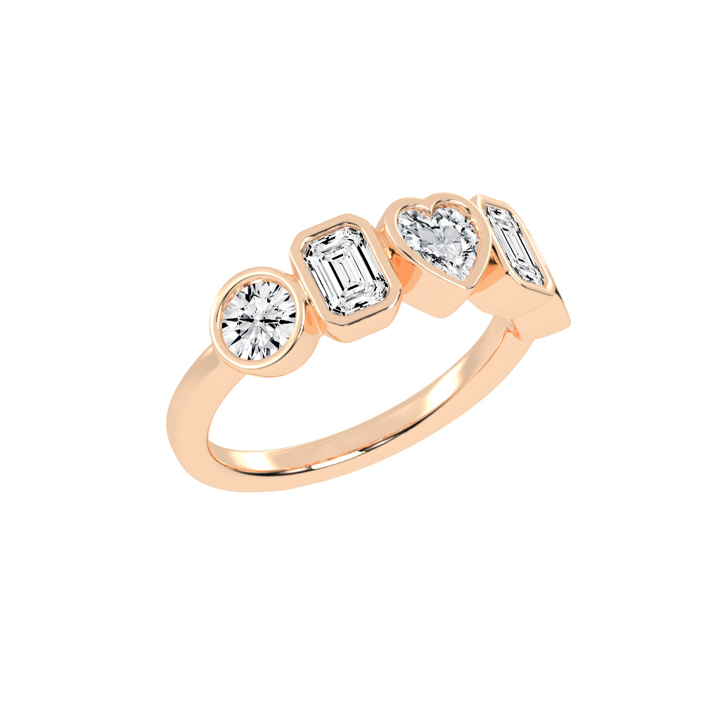 Bezel Set Multi-Shape Band