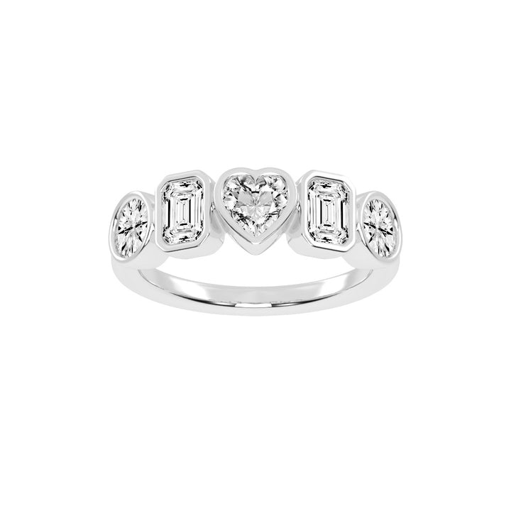 Bezel Set Multi-Shape Band