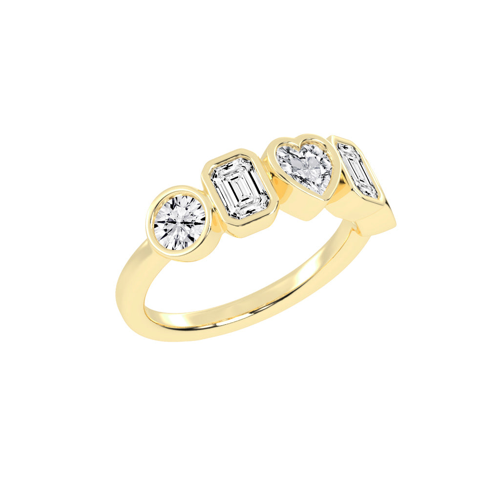 Bezel Set Multi-Shape Band