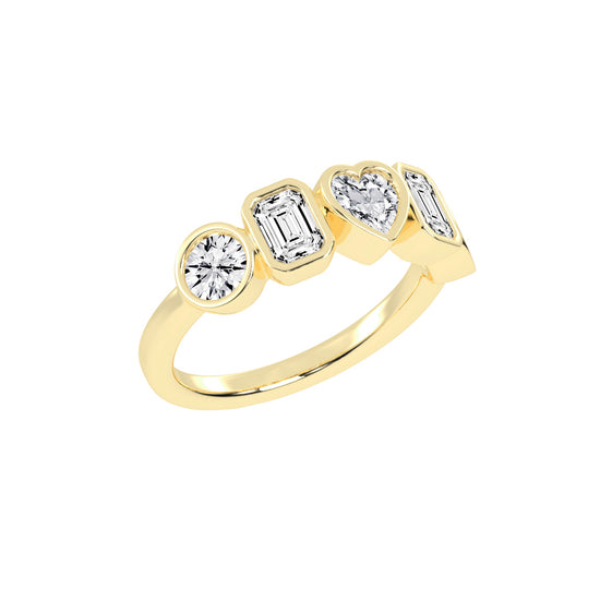 Bezel Set Multi-Shape Band