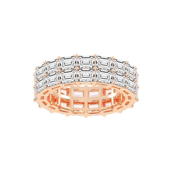 Multi-Row Emerald Cut Eternity Band