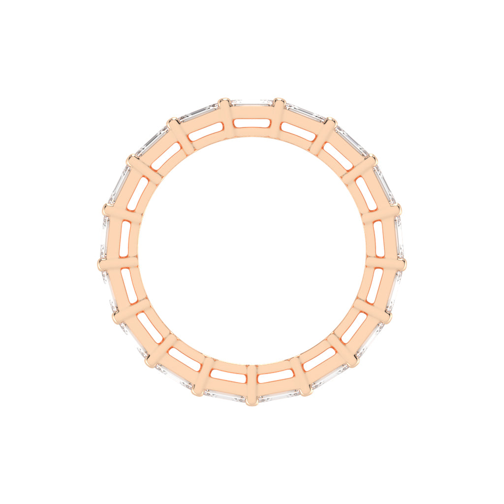 Multi-Row Emerald Cut Eternity Band