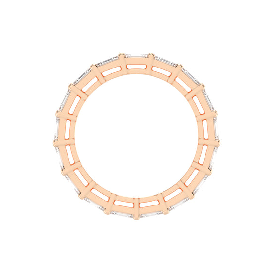 Multi-Row Emerald Cut Eternity Band