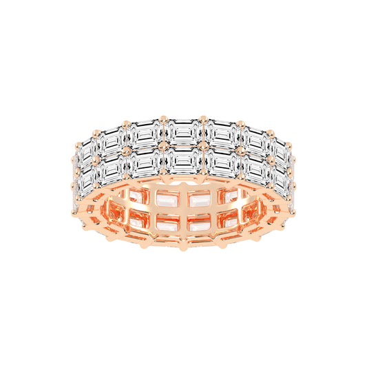 MultiRow Emerald Cut Eternity Band