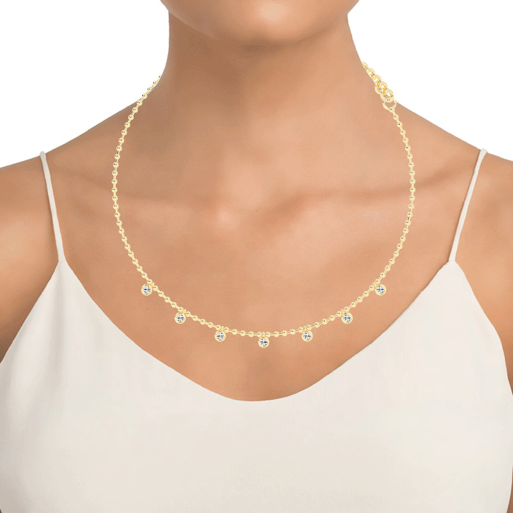 Stellar Drops Diamond Necklace