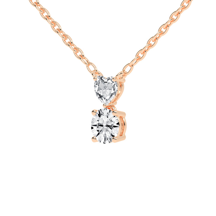 1.5Ct Round Shape Rose Gold Solitaire Pendants