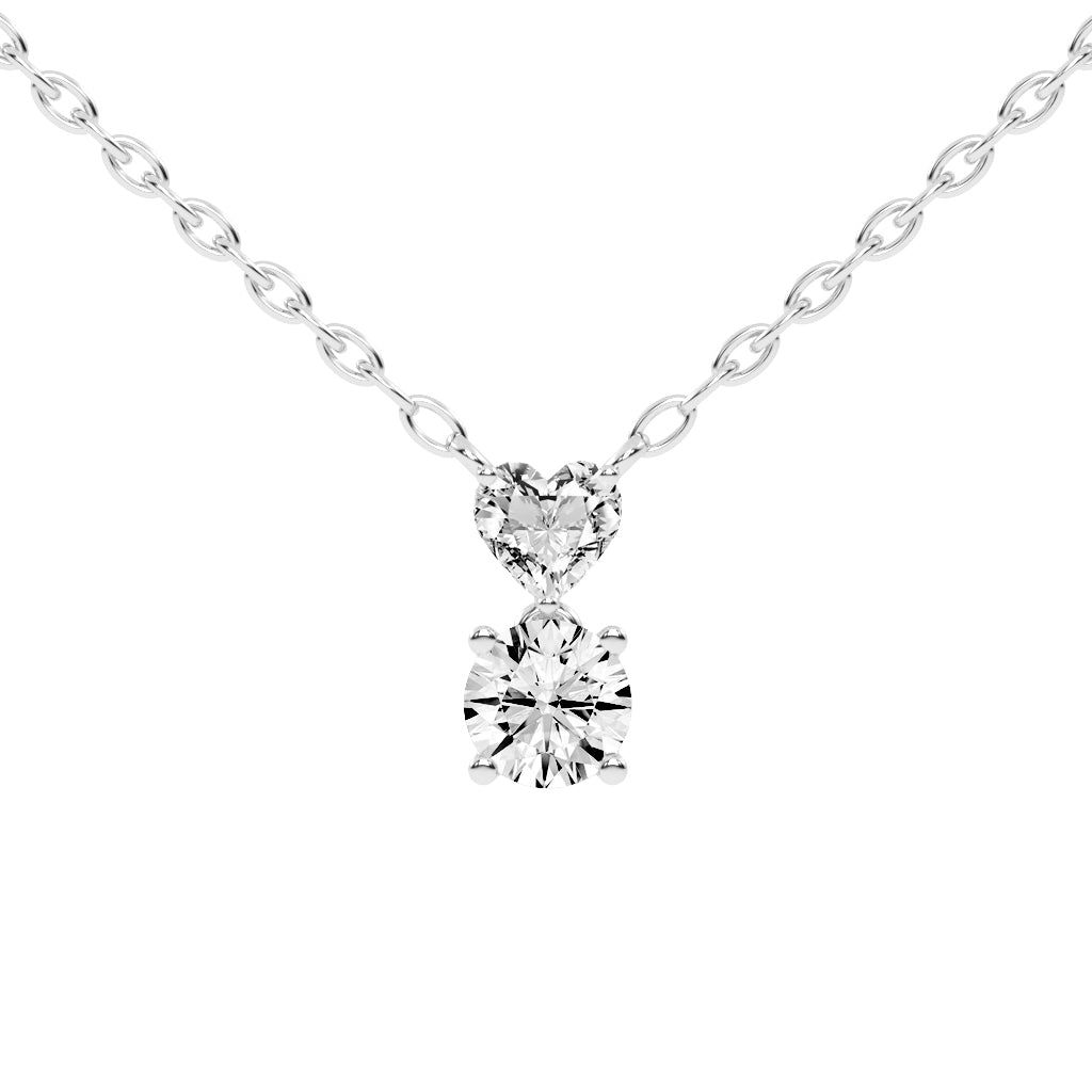 1.5Ct Round Shape Rose Gold Solitaire Pendants