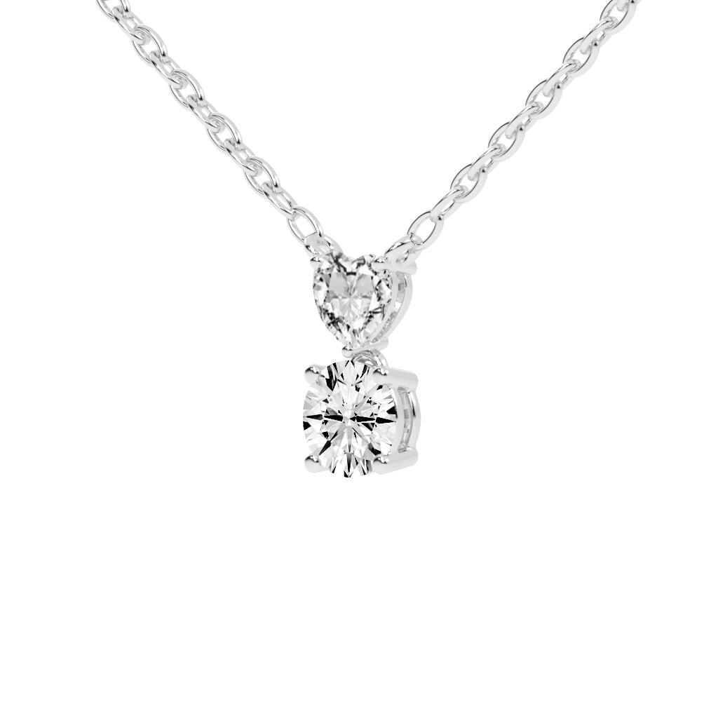 1.5Ct Round Shape Rose Gold Solitaire Pendants