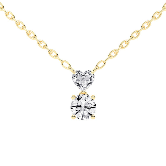 1.5Ct Round Shape Rose Gold Solitaire Pendants