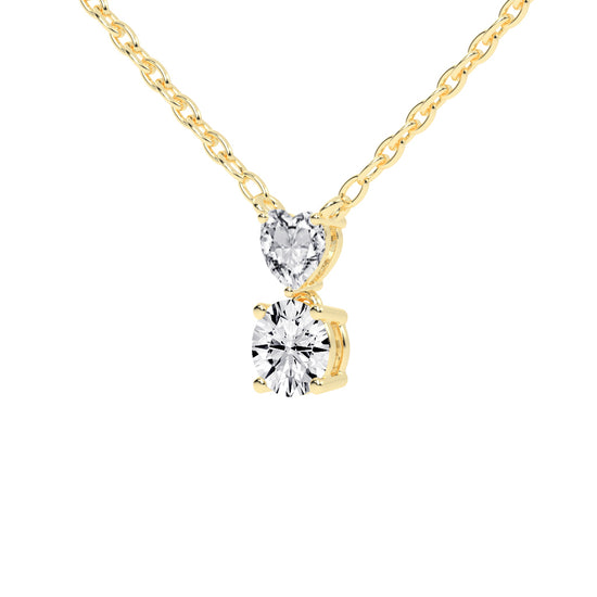 1.5Ct Round Shape Rose Gold Solitaire Pendants