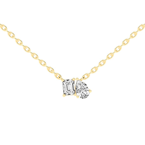 Yara Friendly Pear Cut Fancy Lab Diamond Pendant
