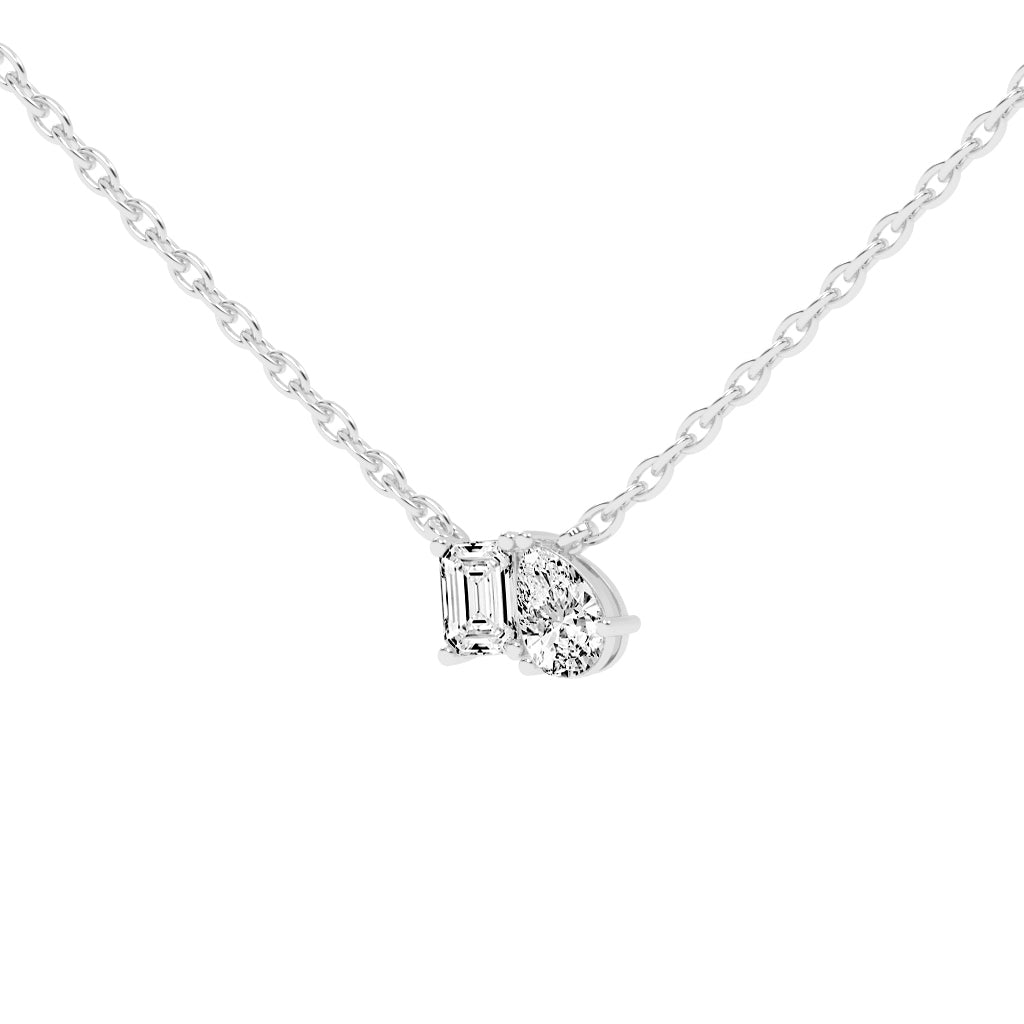 Yara Friendly Pear Cut Fancy Lab Diamond Pendant