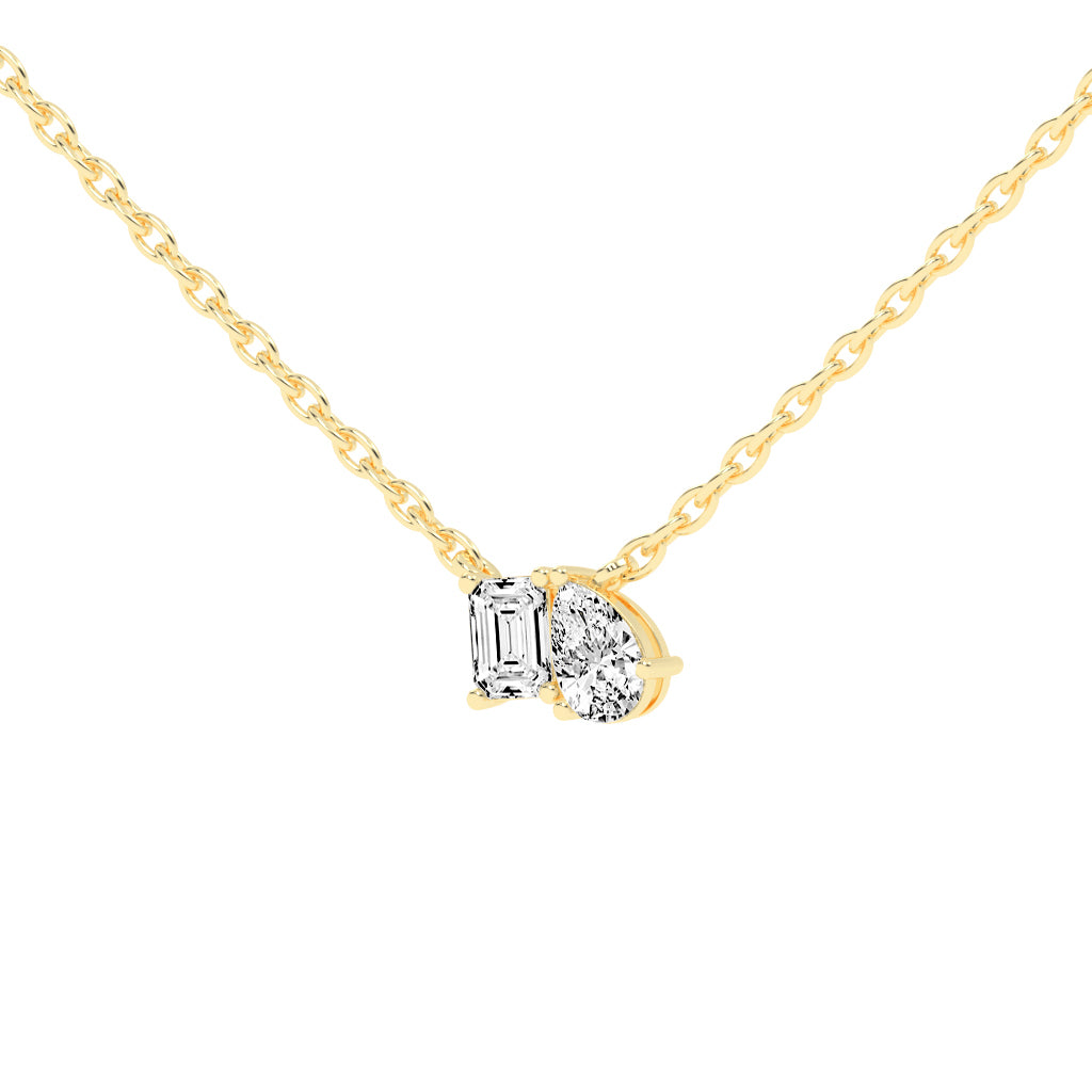 Yara Friendly Pear Cut Fancy Lab Diamond Pendant