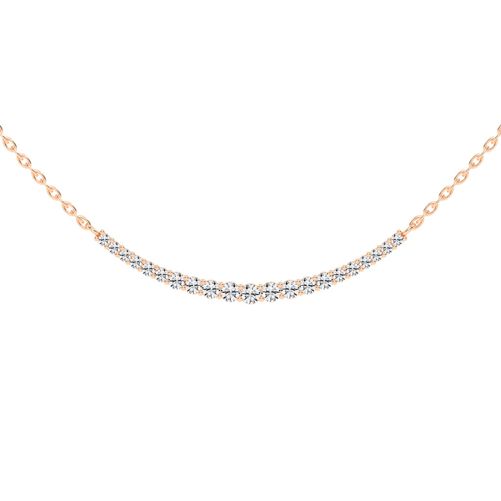 Kyria Shared Setting Round Cut Fancy Lab Diamond Pendant